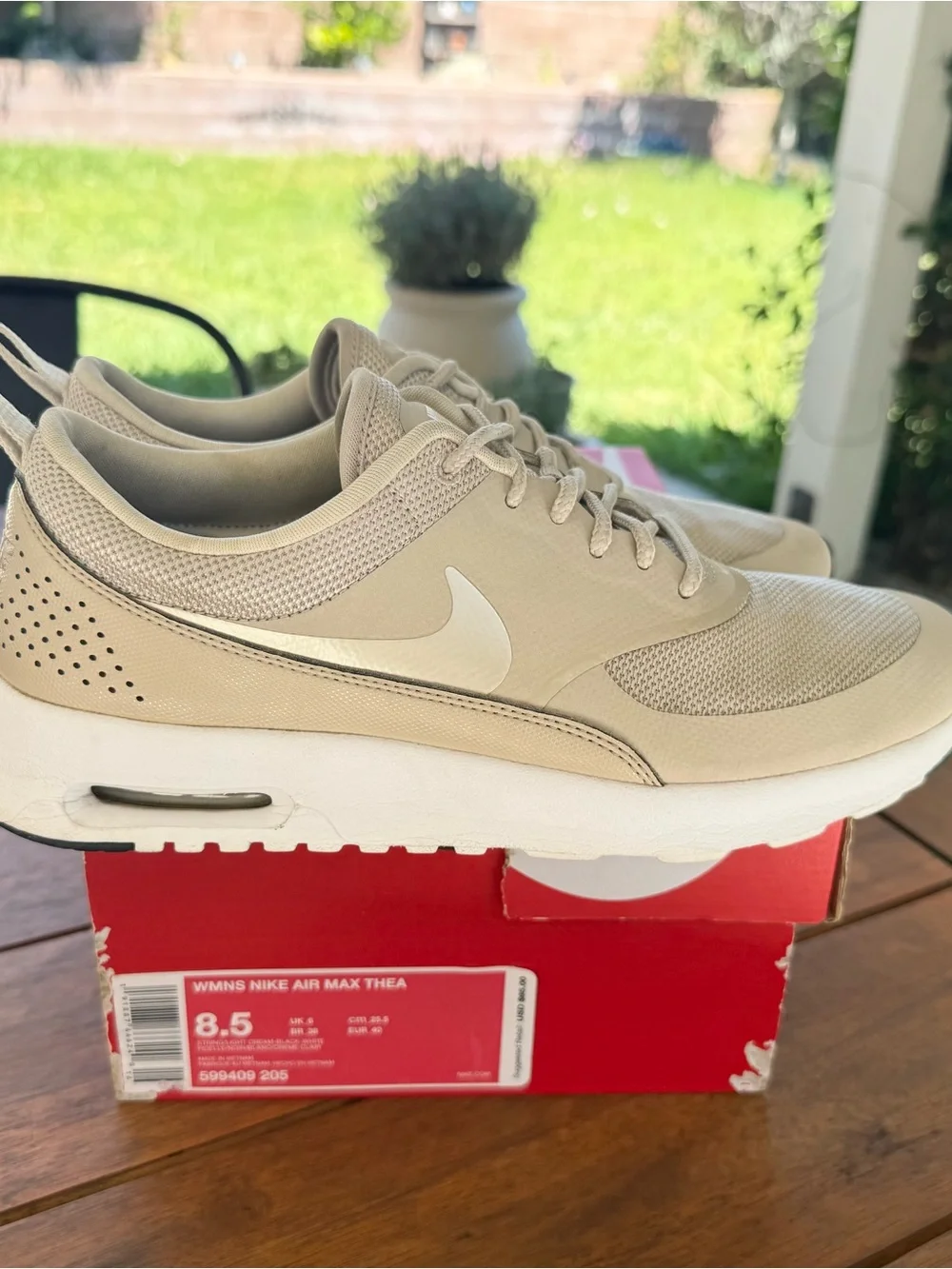 Nike Women’s Sneakers - Beige with White Swoosh